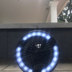 2 Camping Items: 1) Camping Or Backyard Black Flag Bug Zapper 2) Battery Powered Fan And Light! Plenty Of Life