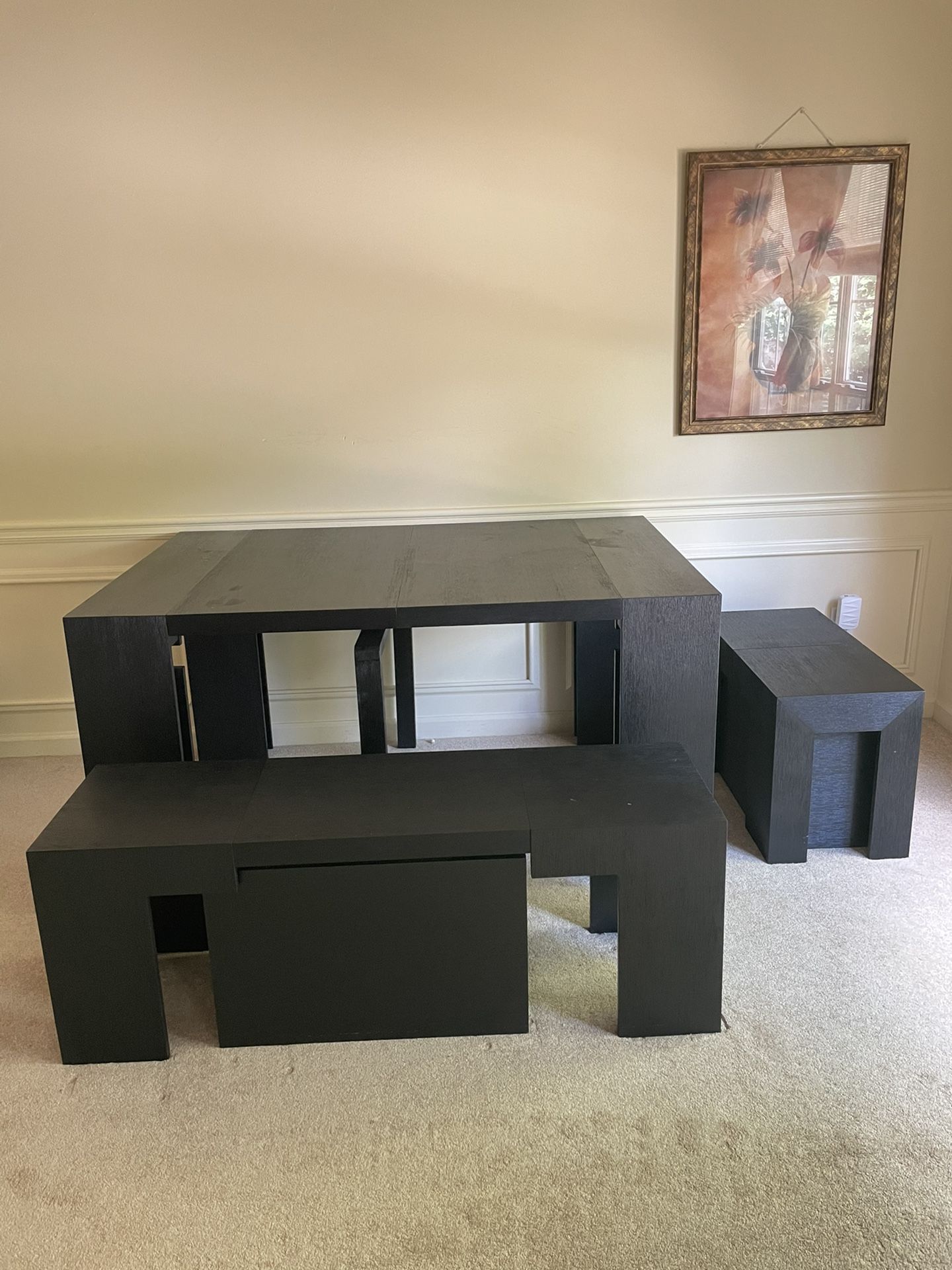 Extendable Dining Set (comes with Coffee Table)