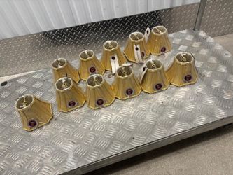 5 inch silk chandelier lamp shapes golden colorz. 11 them for $50.