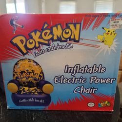 Pokeman Inflatable Electric Power Chair Vintag