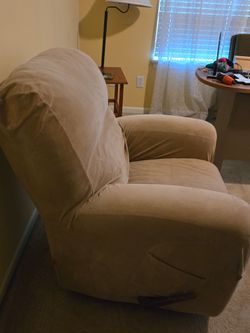 Rocker recliner chair with cover