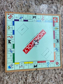 Monopoly Sorry plus 6 Classic Games; solid wood cabinet