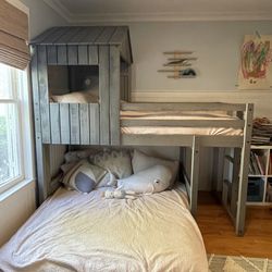 House Bunk Bed: full & twin