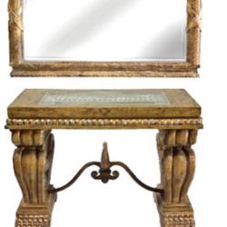 Dining Table base And Mirror. 