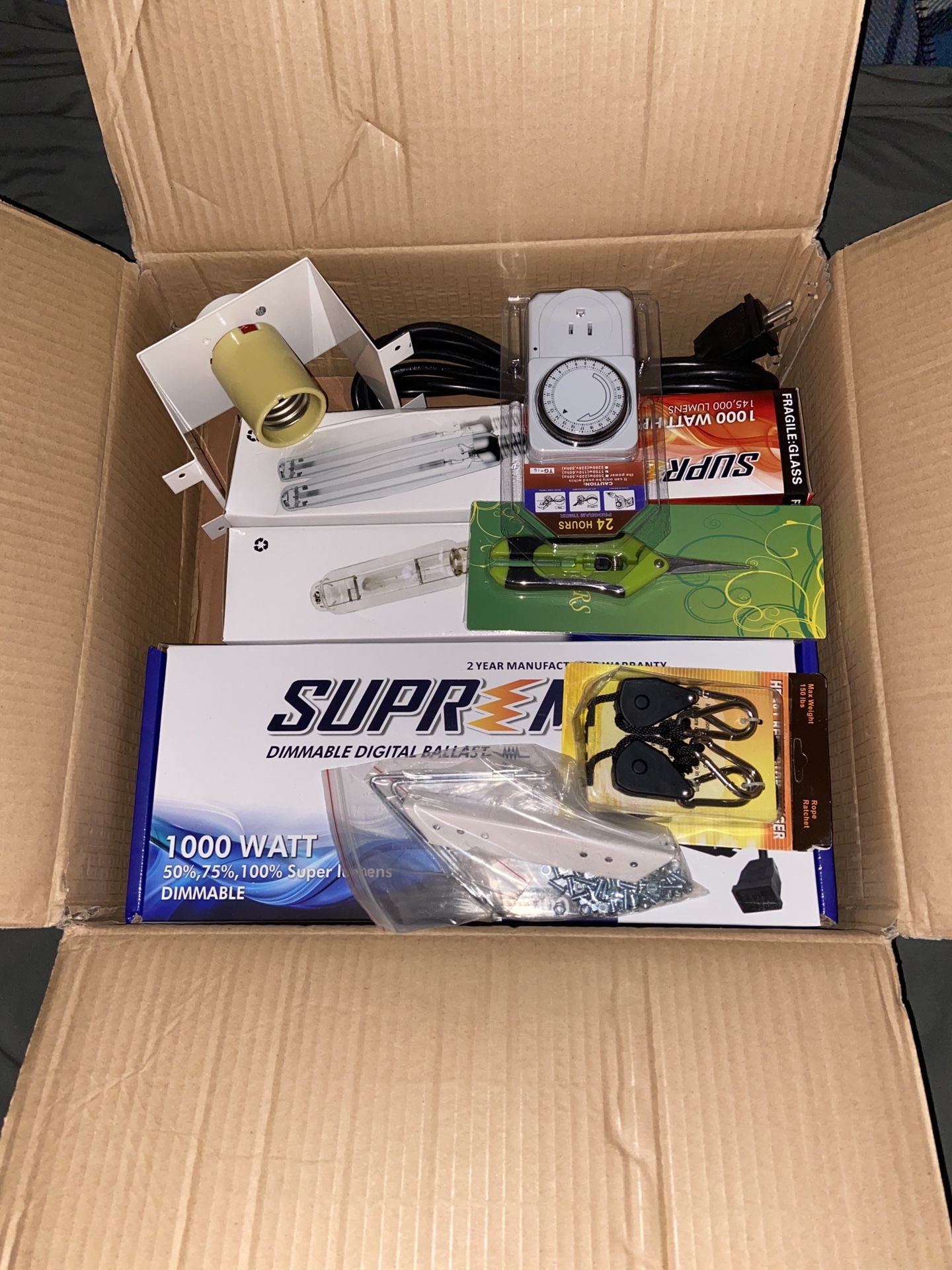 Grow Light System Set 1000 Watt HPS And MH Parabolic Reflector Umbrella