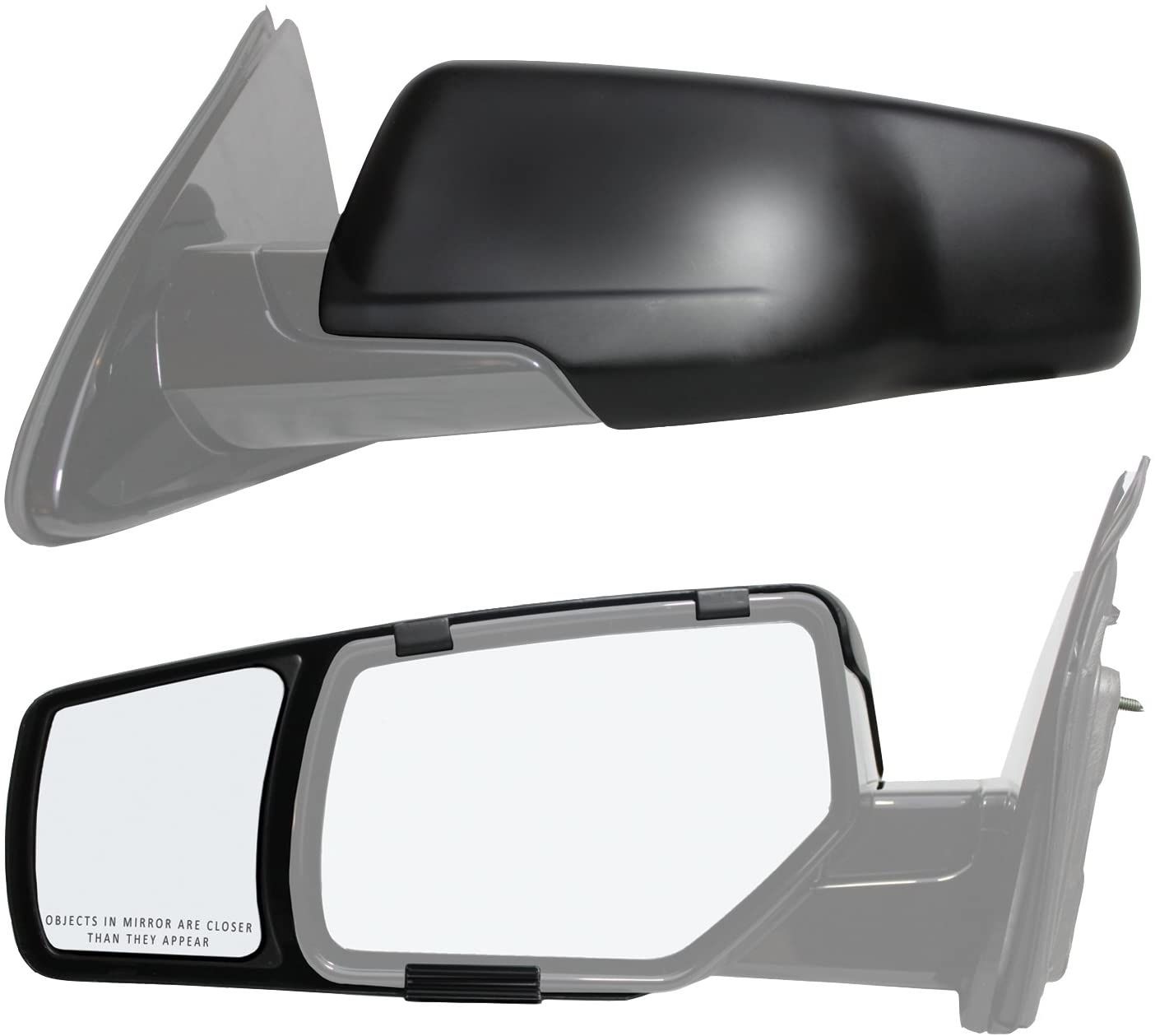 Snap & Zap Tow Mirror extensions Chevy, GMC, TAHOE, Silverado, Sierra