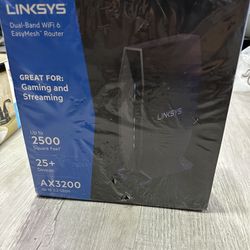Linksys E8450 AX3200 WiFi 6 Router: Dual-Band Wireless Home Network, 4 Gigabit Ethernet Ports, Parental Controls, 3.2 Gbps, 2,500 sq ft, 25 Devices