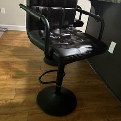 2 Black bar Stools