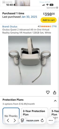 Oculus Quest 2 Advanced All-in-One Virtual Reality Gmaing VR Headset 128GB Set, White