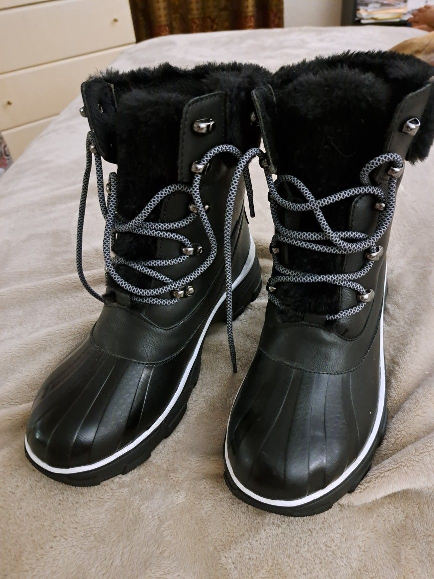 Black Waterproof Boots For Women 