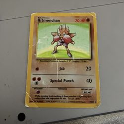 Pokémon TCG Hitmonchan Unlimited Holo Rare - Base Set 7/102 1999 Idk