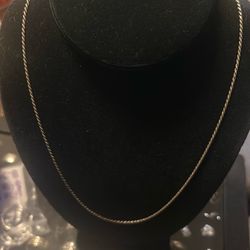 925 silver thin rope chain