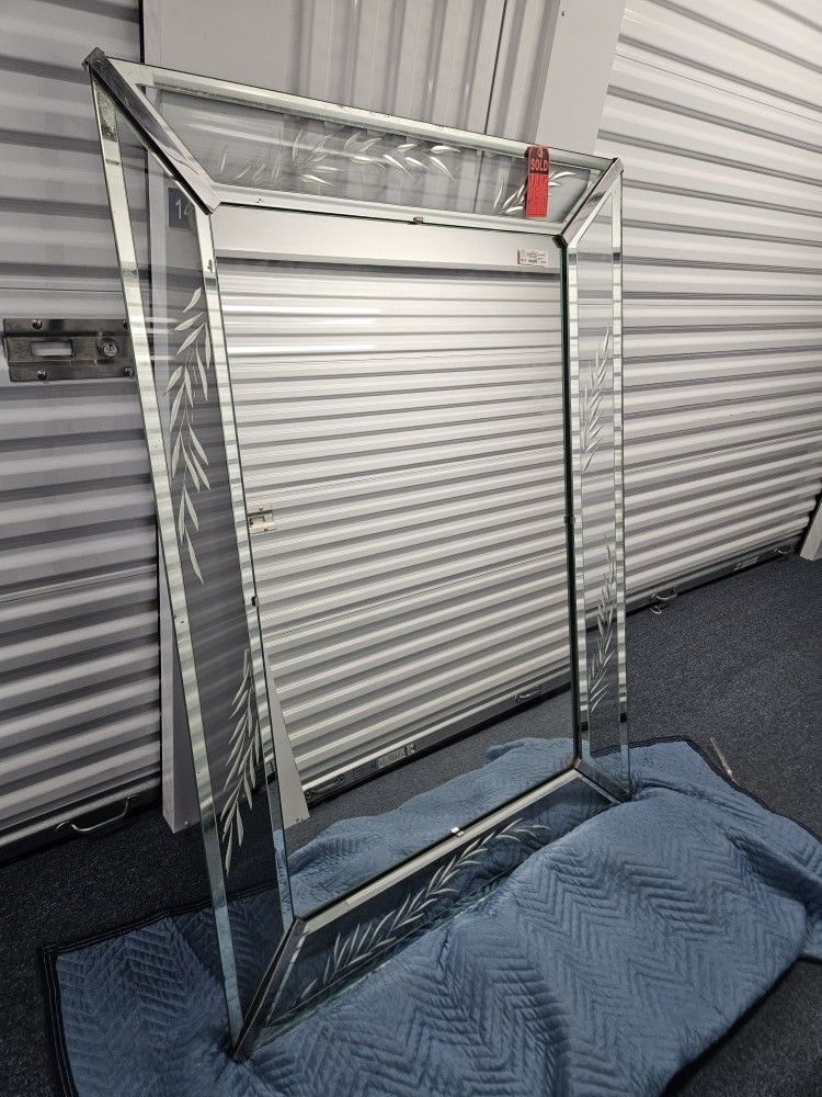 Large Antique Mirror...see Image For Size Details 