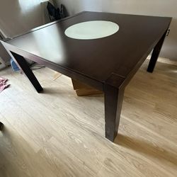 Dining Table with a built-in  glass Lazy Susan