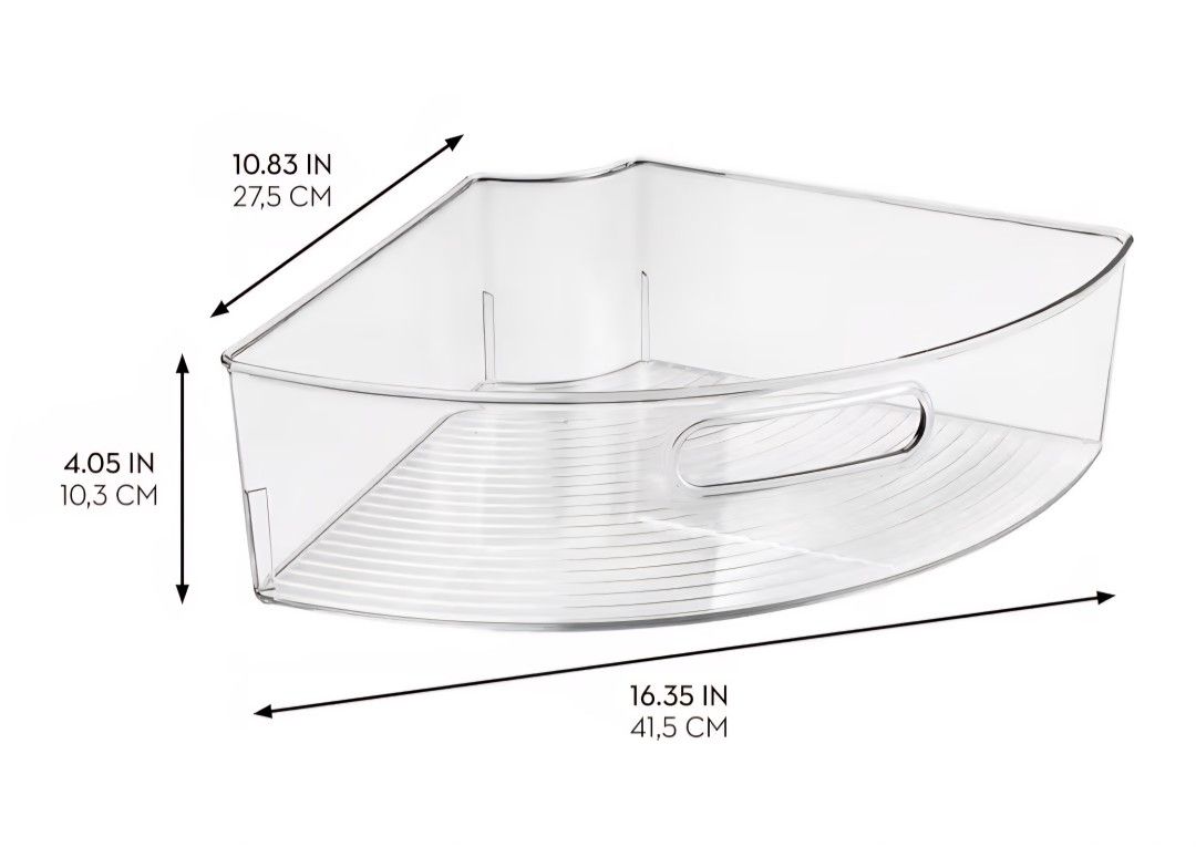 Lazy Susan 1/4 Wedge Organizer Bin