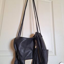 Black leather purse