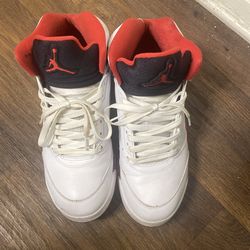 Fire Red Jordan 5s size 9 in men