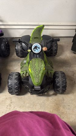 Kids ATV 4 Wheeler - Green Dinosaur Style