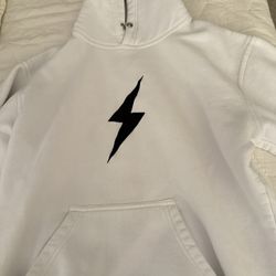 Bruce bolt men’s White Hoodie Sweatshirt 