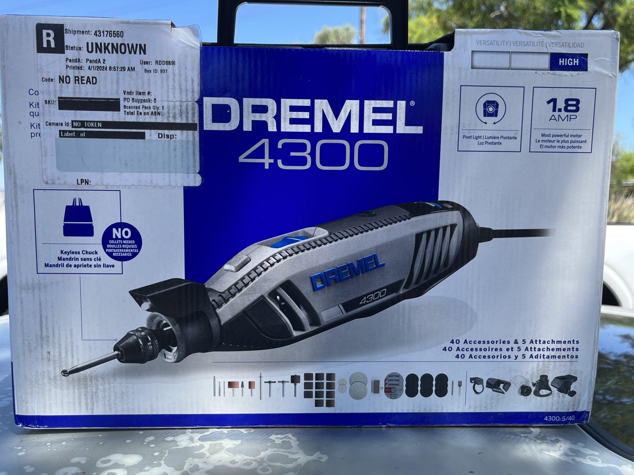 Dremel 4300 Rotary Tool + 108 Piece Accessory Kit - New In Box