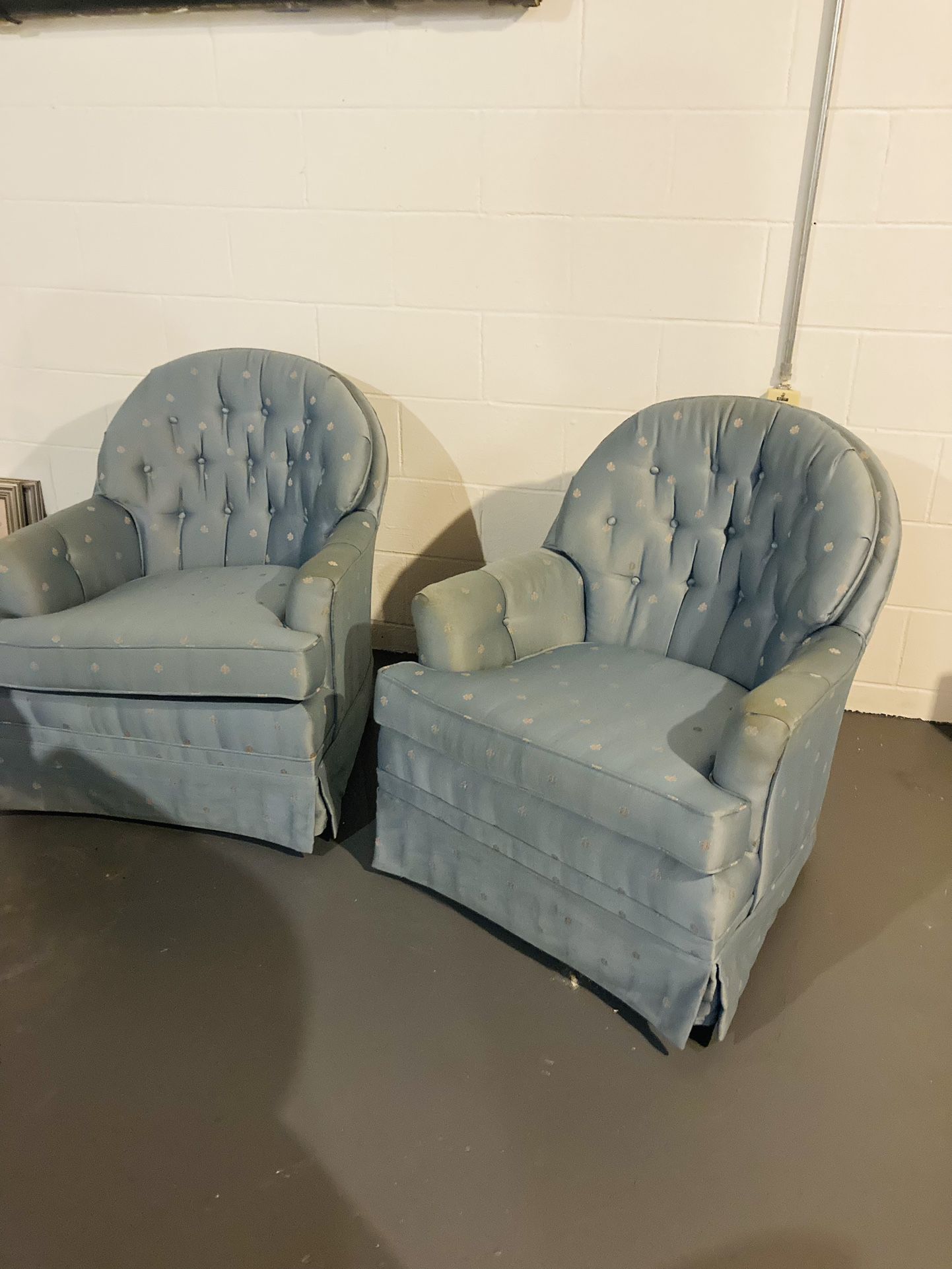 Two Lovely Swivel Chairs