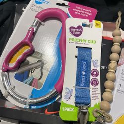 Stroller Hook And Pacifier Holders $10