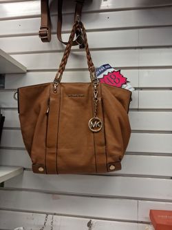 Michael Kors Brown Leather Tote Bag