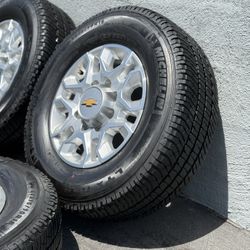 18" Chevy Silverado 2500 wheels With Michelin 2021 2022 2023 2024 2025