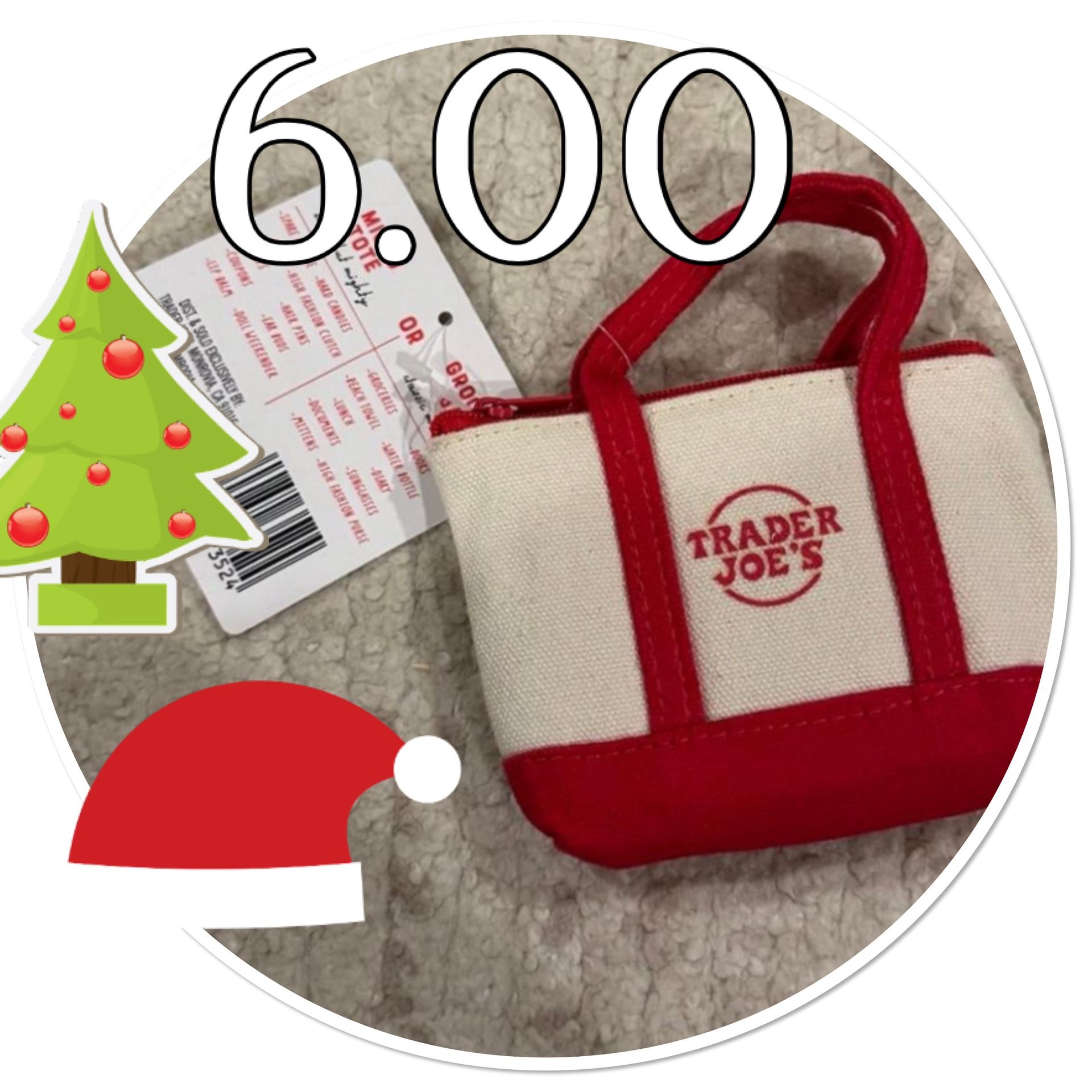 micro trader joe bag in red