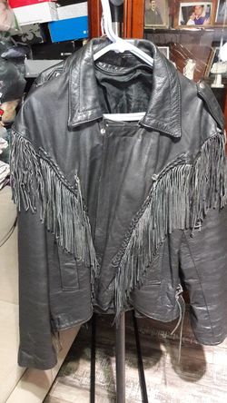 MENS FRINGE LEATHER JACKET...