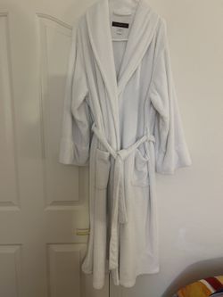 White terry cloth robe