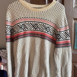 Crewneck Knit Sweater Mens L