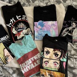 Slightly Used Anime Youth/Adult Shirts Medium Small From Hot Topic