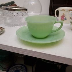 Jadeite Cup And Saucer