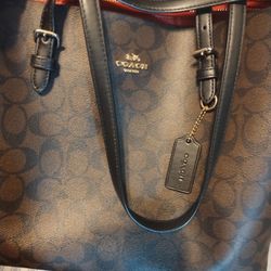 Brown Coach Large Tote