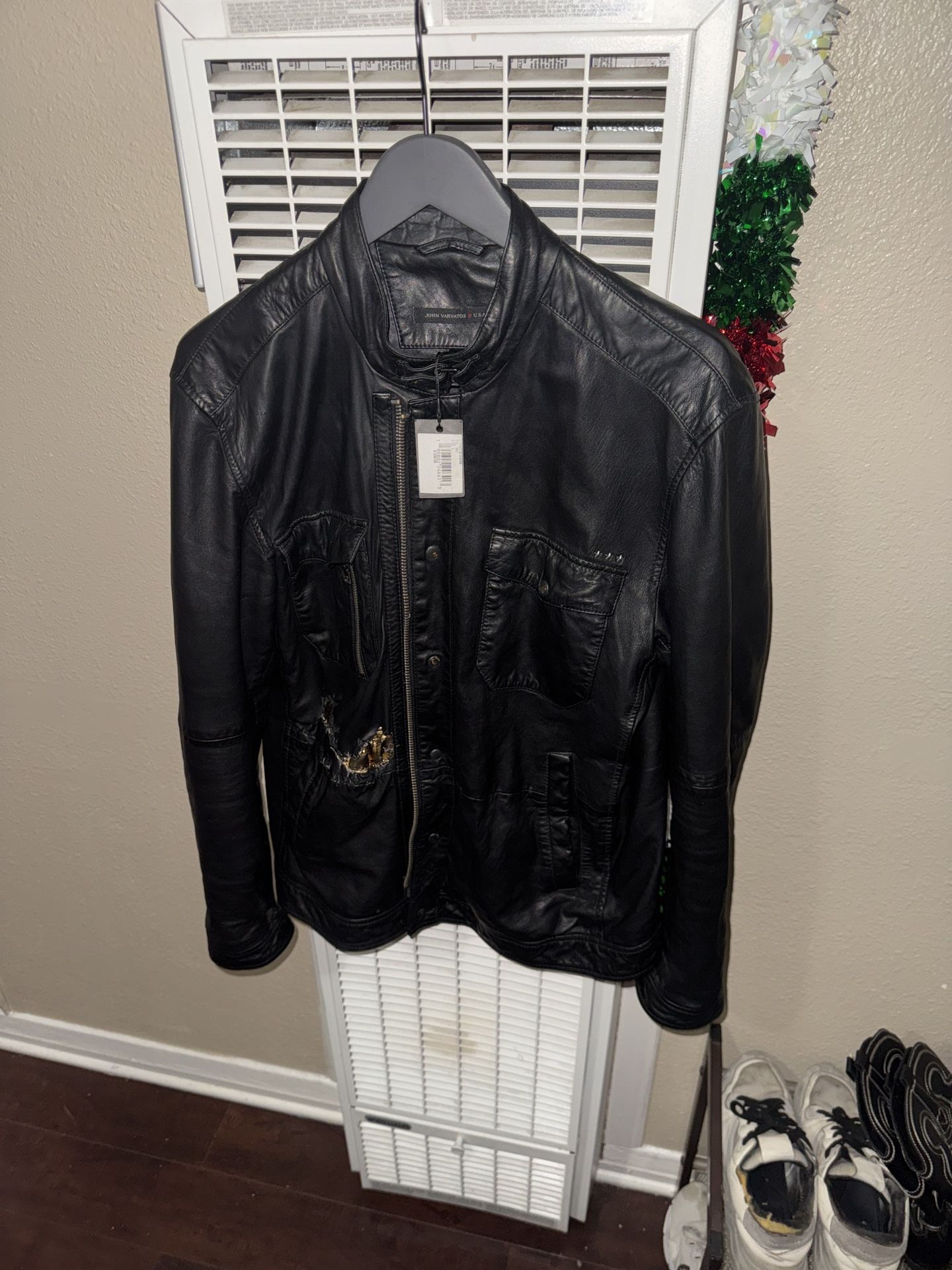 John Varvatos Leather Jacket 