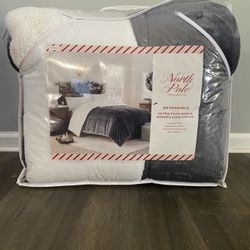 Reversible Ultra Faux Mink & Sherpa Comforter