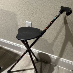 Folding Walking Cane With Seat 