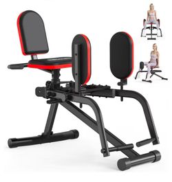 ERGOLIFE Hip Abductor Adductor Machine for Home Gym, 2 in 1 Inner and Outer Thigh Machine, 6-Level Resistance Leg & Glute Workout Equipment, Compact B