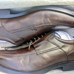 **Like-NEW-Johnston & Murphy-Men's Bartlett Moc-Toe Lace-Up Leather Shoes-Size 10.5W**