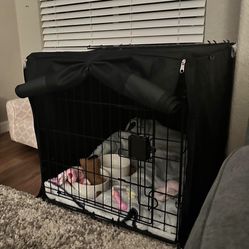 Metal Dog Crate With Tray