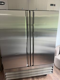 Like New SABA Commercial Double Door Reach-In Refrigerator - 49 Cu Ft - Works Perfect
