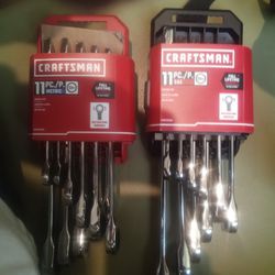 Craftsman 11pc Ratcheting Wrench Sets (SAE + Metric)