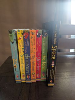 Usborne Peek Inside Look Inside Fact Book Collection EUC
