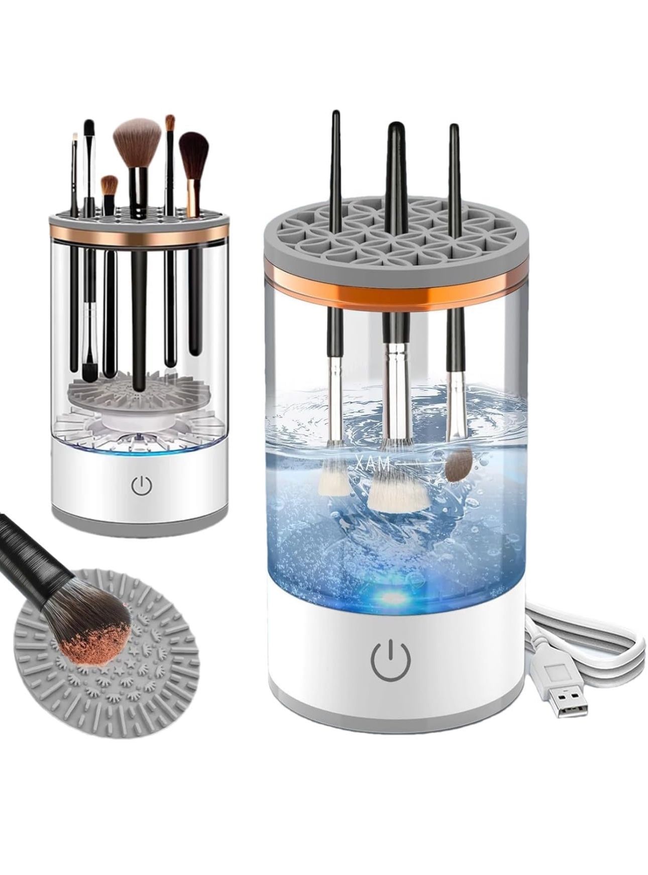Electric Makeup Brush Cleaner Machine,Automatic Makeup Brush Cleaner,Brushly Pro Cosmetic Makeup Brush Cleaner for All Types of Makeup Brushes,Makeup