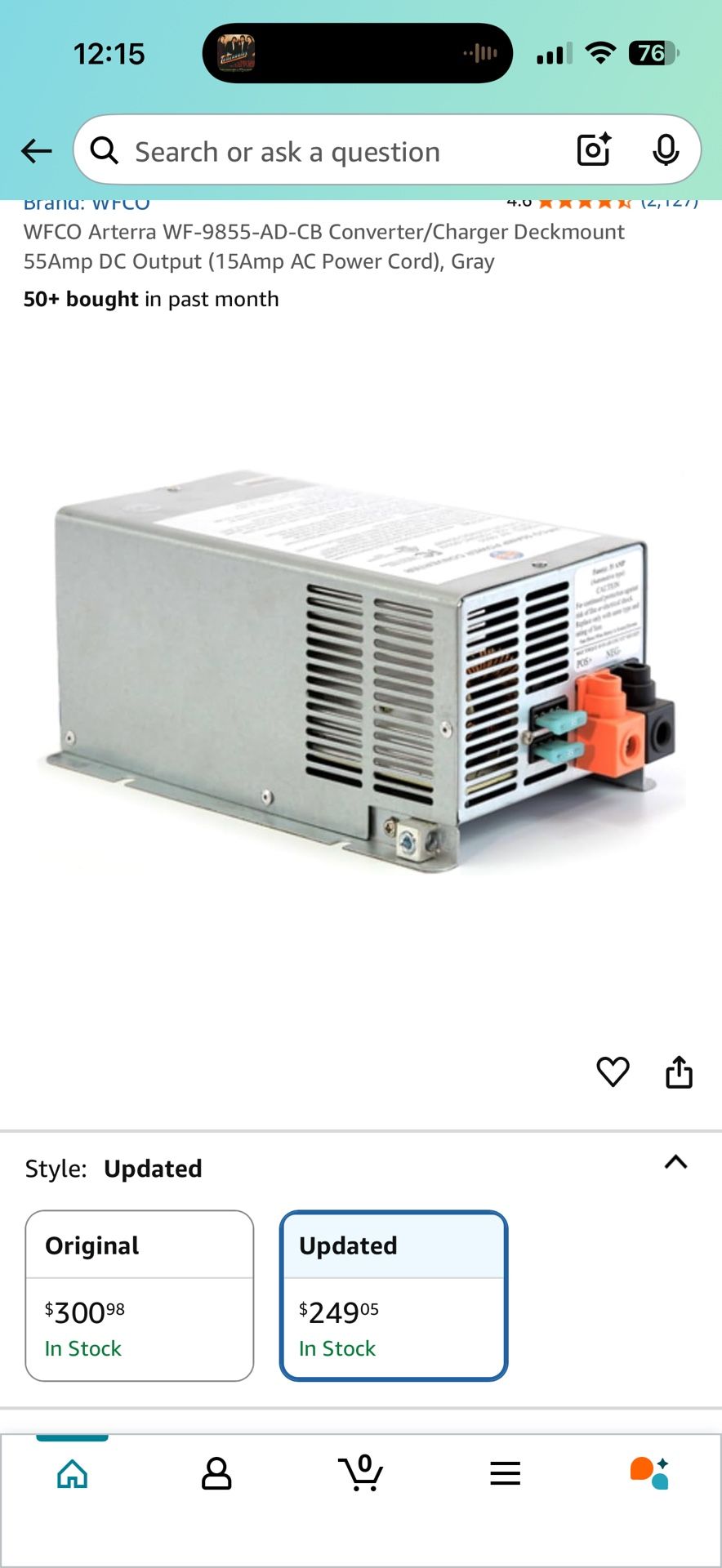 WFCO 9855 Converter 55 Amps