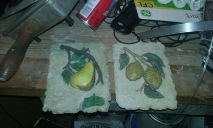 Plaques. One has a chip