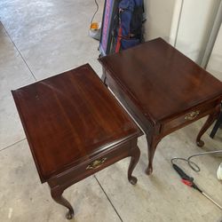 Cherry Wood End Tables