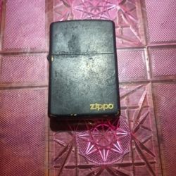 Vintage Black Colored Used Zippo Lighter Made In The USA FOR SALE 