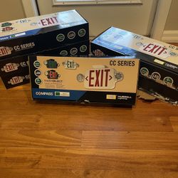 Hubbell Lighting Compass CC Series LED Exit Sign Emergency Light - Lot of 6